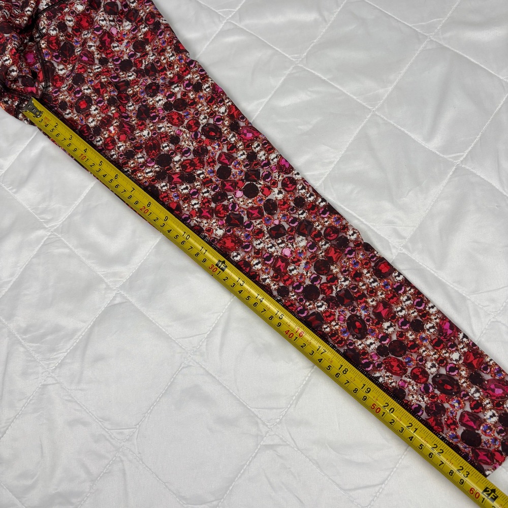 Victoria Sport Gem Print Leggings XS Red Pink Jewel Pattern Yoga Active - Picture 10 of 10